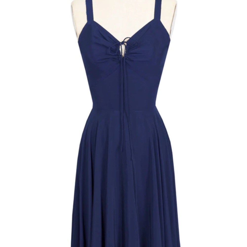 L’Amour Dress is Navy Rayon size 14